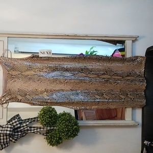 *New* Gorgeous ZOOM Snake print shimmer dress L